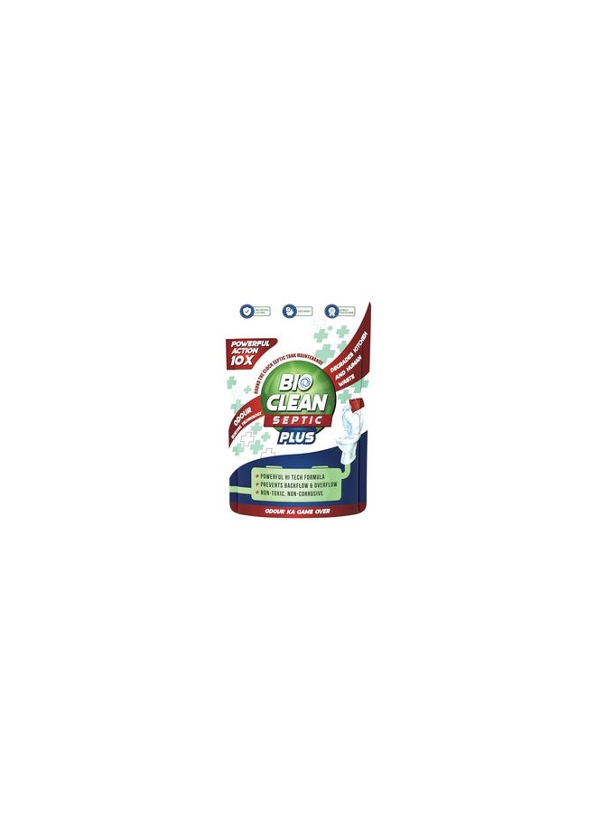 Organica - Bioclean Septic Plus 10X Powerful | Odour Removal Formula | Septic Tank Cleaning Powder|Powerful Septic Tank Bacteria Reduces Sludge Build-Up|Degrades Food & Human Waste| Pack Of 1 (250 Gm) - Image 1
