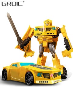 GROIC Deformation Robot Toy, Deformed Car Robot Toys, Action Figure Deformation Car Model, Portable Deformation Robot Toys Gift for Kids-Bumblebee  - Image 1
