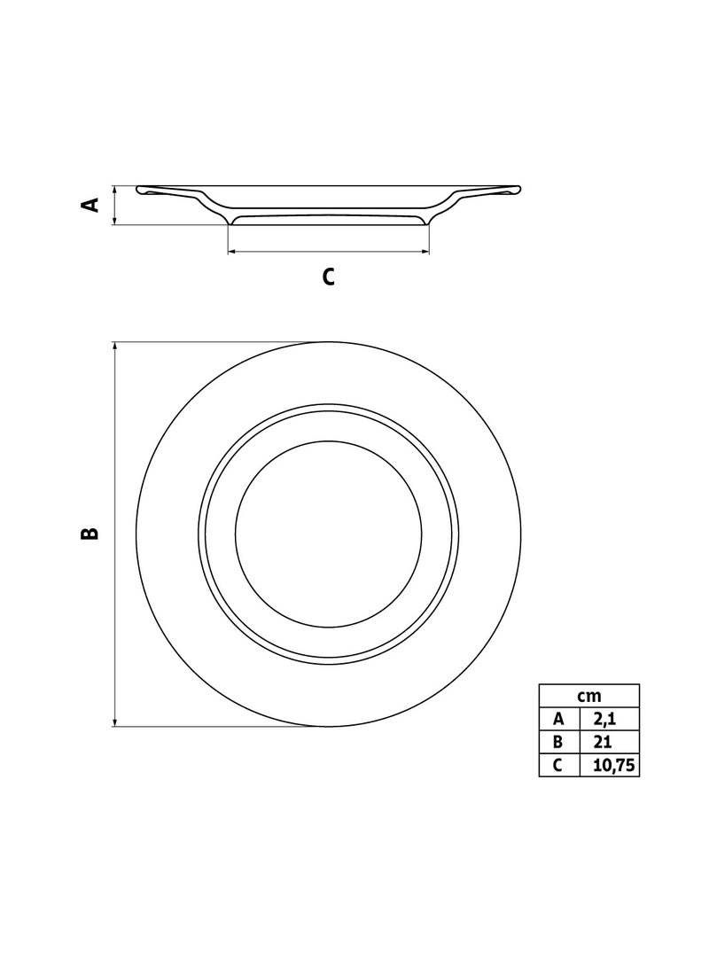 ترامونتينا طبق حلويات بورسلين ترامونتينا إنغريد  سم - Image 2