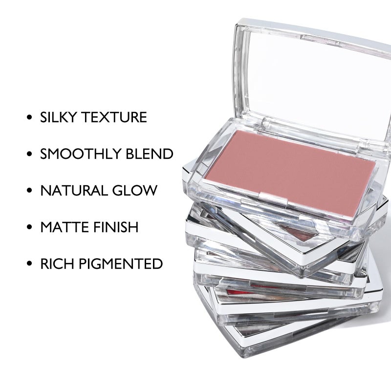 KYDA Powder Blush, Radiant Glow Face Blusher, Blendable Formula, Lasting Moisturizing, Ultra Fine Lightweight Texture, Rosewood - Image 2
