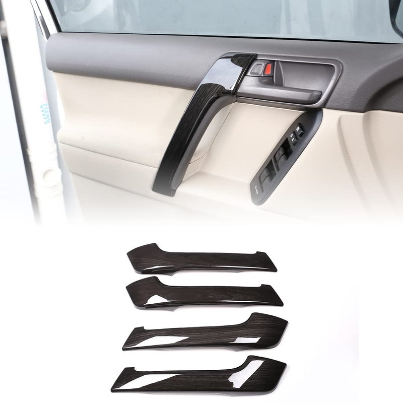 Car Inner Door Handle Frame Cover Trim Fit for Toyota Land Cruiser Prado FJ150 LC150 150 20102018 ABS Inner Door Handle Cover Car Interior Door Handle Protection Trim Cover 4 PCS Pine grain