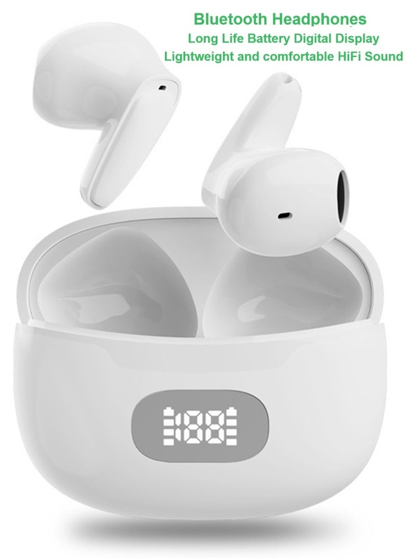 General Classic Earbuds Bluetooth Headphones Long Life Battery Digital Display Lightweight and comfortable HiFi Sound Bluetooth 5.3 IP54 Water Resistance Sweat Resistance Dust Resistance  - Image 1