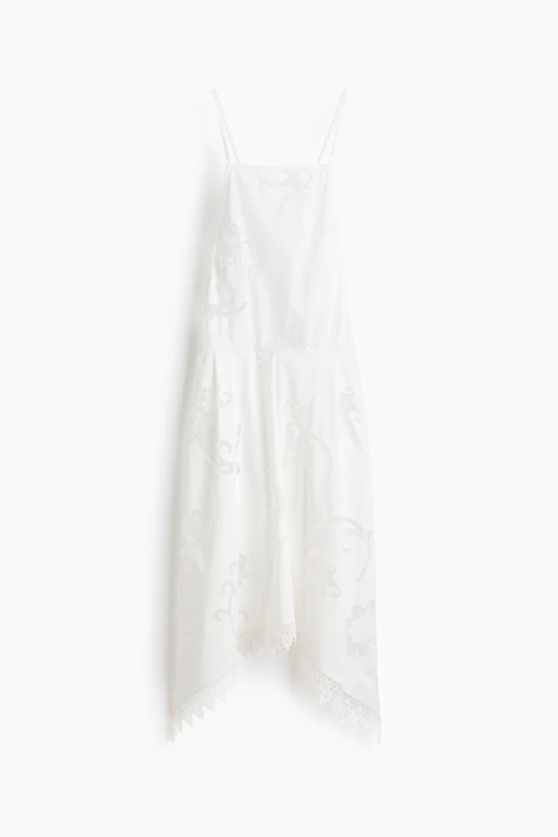 H&M  Broderie anglaise cotton dress for Women | Best Price UAE