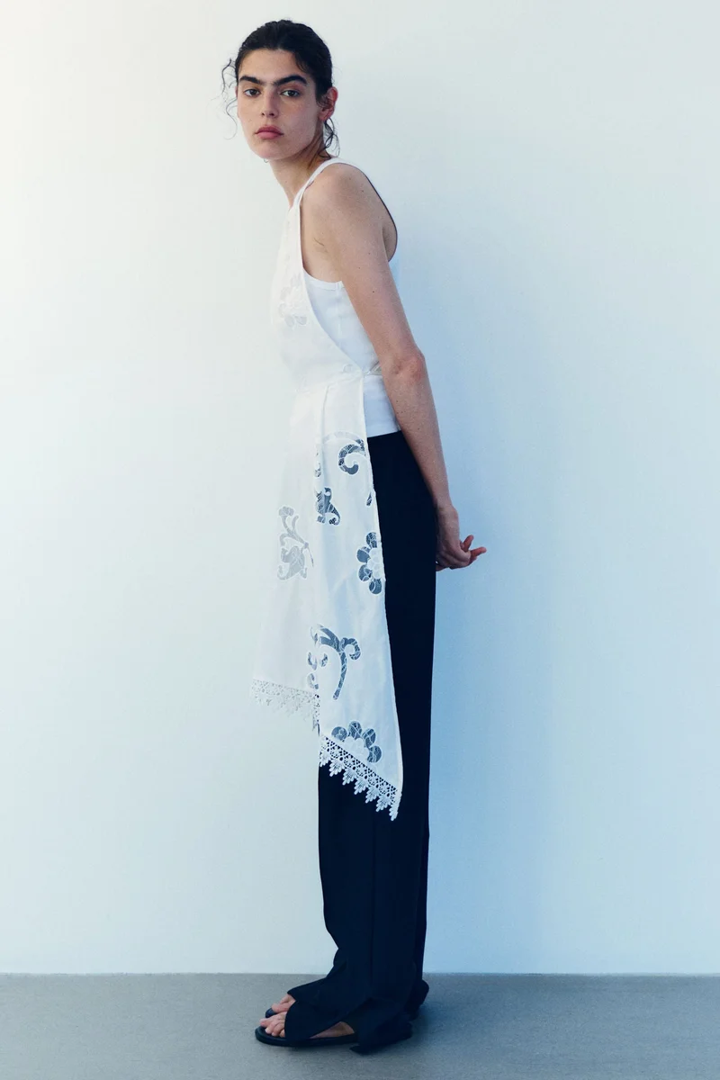 H&M  Broderie anglaise cotton dress for Women | Best Price UAE