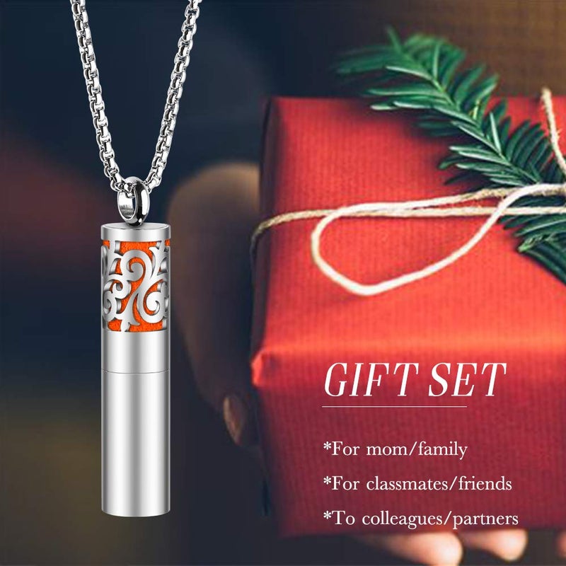 Maromalife Essential Oil Necklace for Women, Diffuser Necklaces 316L Stainless Steel, Diffuser Pendant with 10 Felt Pads, Aromatherapy Necklace Gift Set for Birthday, Christmas - Image 2