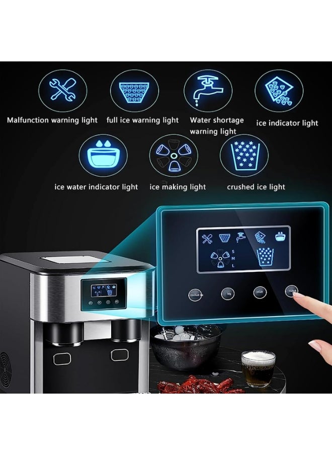 Generic 3-in-1 Countertop Ice Maker Machine – Ice Cubes, Crushed Ice & Cold Water Dispenser with Touch LCD  - Image 3