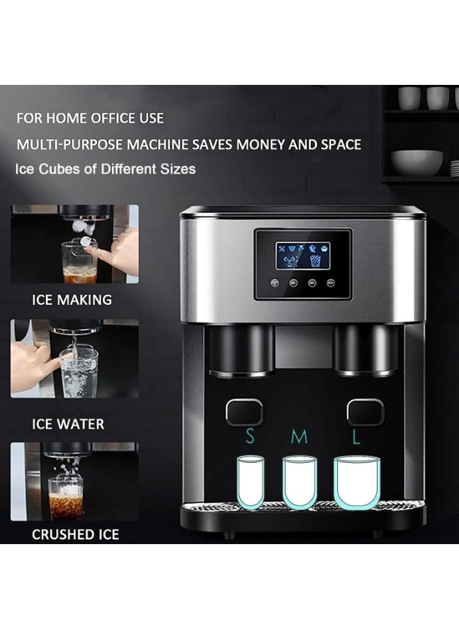 Generic 3-in-1 Countertop Ice Maker Machine – Ice Cubes, Crushed Ice & Cold Water Dispenser with Touch LCD  - Image 4