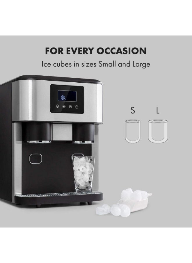 3-in-1 Countertop Ice Maker Machine – Ice Cubes, Crushed Ice & Cold Water Dispenser with Touch LCD