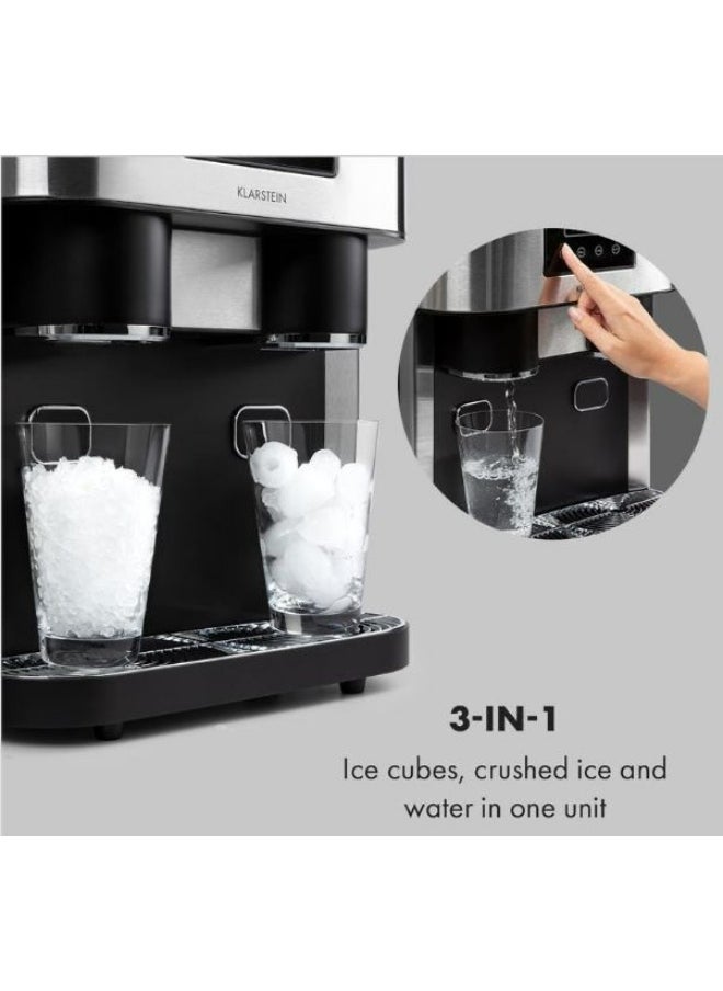 3-in-1 Countertop Ice Maker Machine – Ice Cubes, Crushed Ice & Cold Water Dispenser with Touch LCD