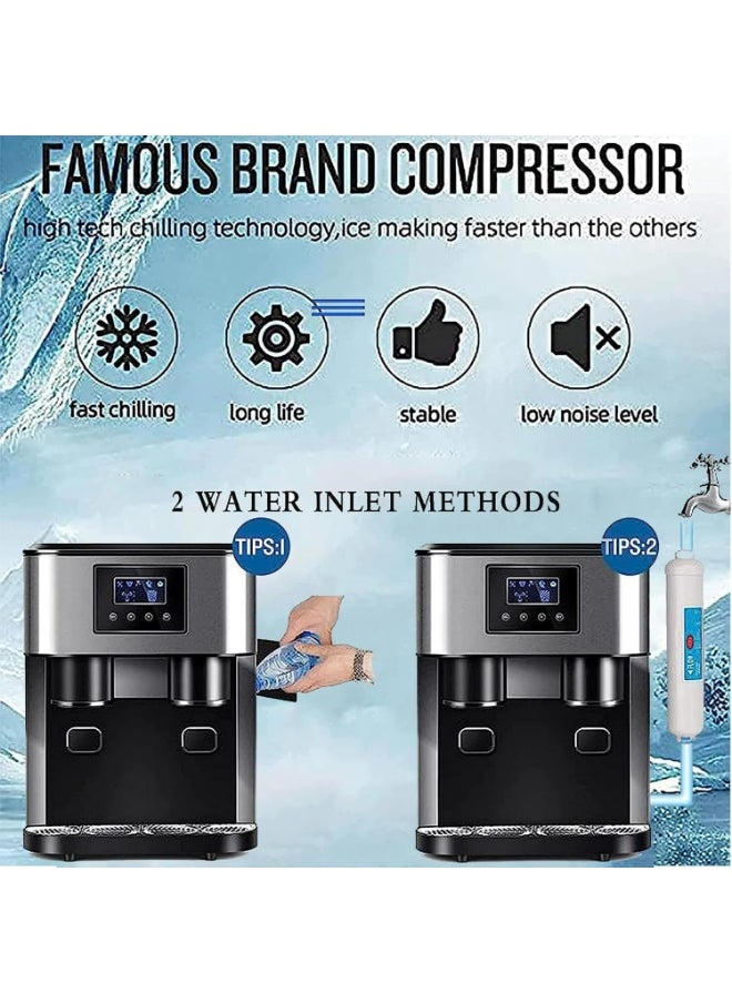 Generic 3-in-1 Countertop Ice Maker Machine – Ice Cubes, Crushed Ice & Cold Water Dispenser with Touch LCD  - Image 5