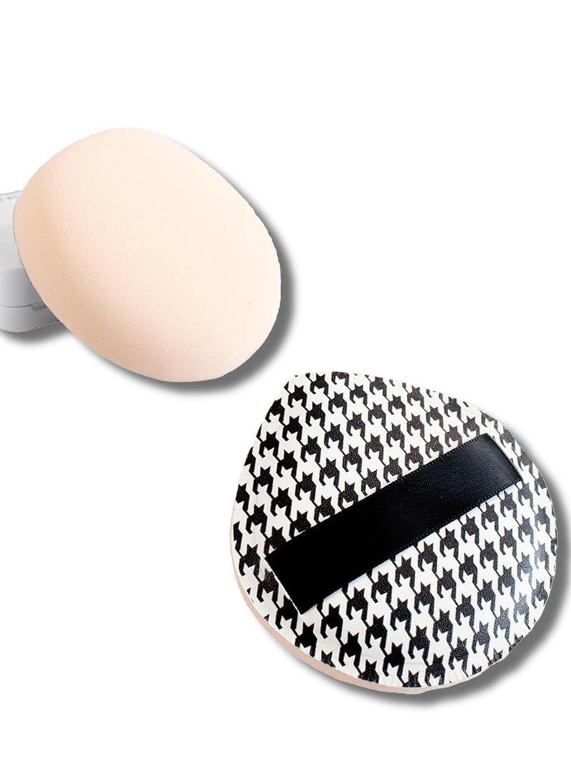Beyond Basics Beyond Basics Makeup Powder Puff Soft Cotton Makeup Puff Reusable Face Powder Sponges with Strap for Loose Powder Make Up Sponge for Face Foundation - Cream - Liquid - Concealer and Powder  - Image 1