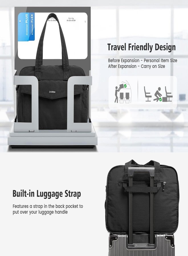 جي4فري حقيبة سفر قابلة للتوسيع من G4Free، حقيبة يد معتمدة من إدارة أمن النقل الأمريكية، حقائب سفر عملية للرجال والنساء (أسود) - Image 5