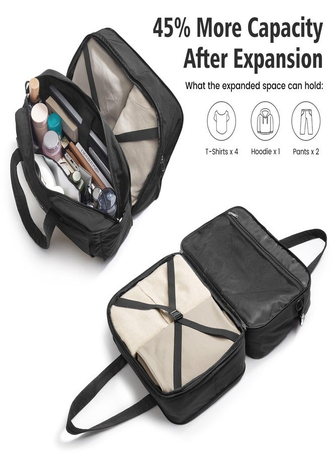 جي4فري حقيبة سفر قابلة للتوسيع من G4Free، حقيبة يد معتمدة من إدارة أمن النقل الأمريكية، حقائب سفر عملية للرجال والنساء (أسود) - Image 2