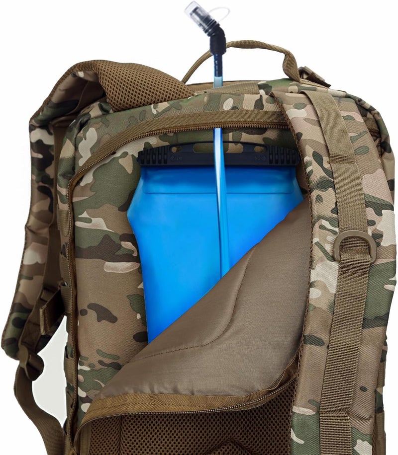 REEBOW GEAR Military Tactical Backpack 40L Assault Pack Army Molle Bug Out Bag Backpacks Black Brown - Image 5