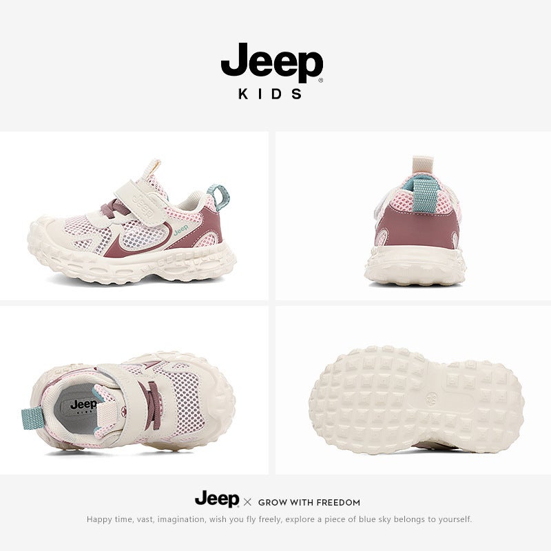 Jeep 1 To 3 Year Old Girl'S Shoes Summer Kidsren'S Cut Out Single Mesh Breathable Little Girl'S Sports Shoes - Image 3