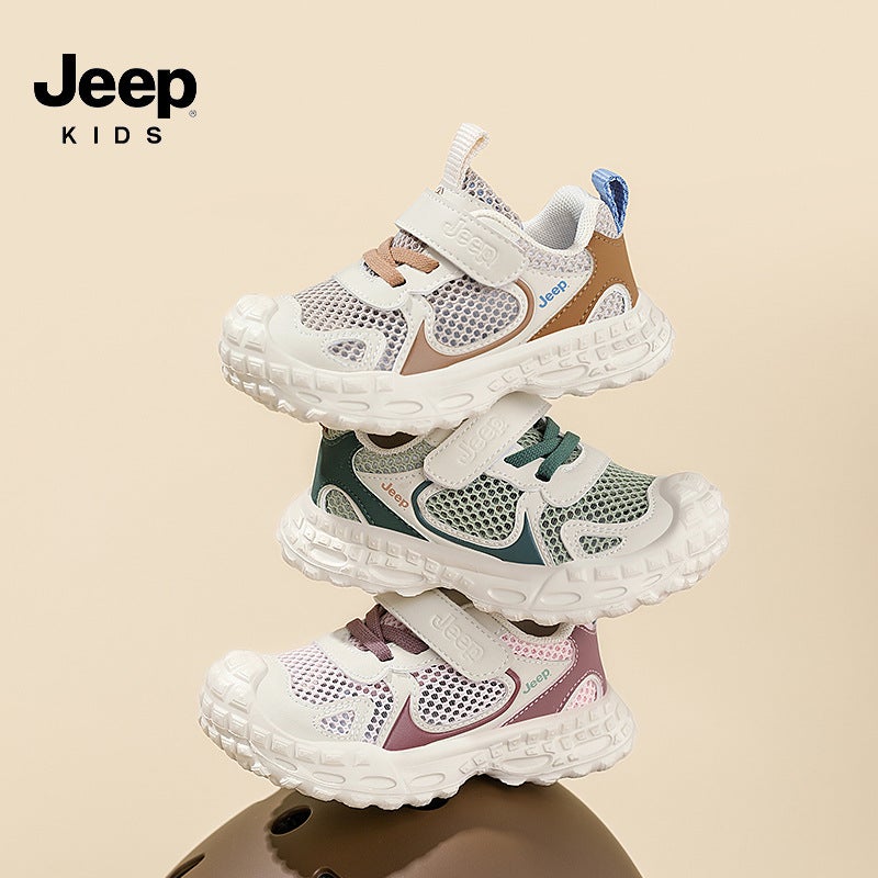 Jeep 1 To 3 Year Old Girl'S Shoes Summer Kidsren'S Cut Out Single Mesh Breathable Little Girl'S Sports Shoes - Image 5