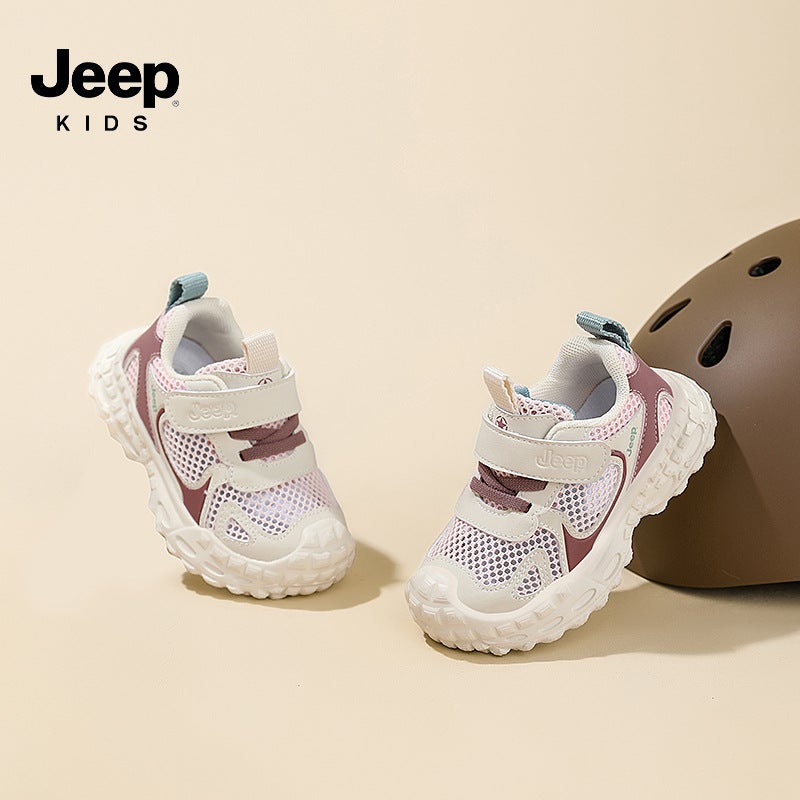 Jeep 1 To 3 Year Old Girl'S Shoes Summer Kidsren'S Cut Out Single Mesh Breathable Little Girl'S Sports Shoes - Image 4