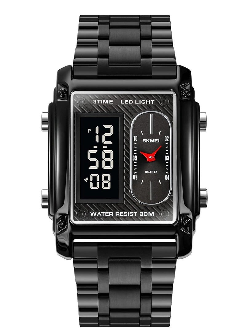 Wristwatches, 1868 Men Watch Professional Water Resistant Display Movements GMT Time Multifunctional Luminous Digital Watch - Image 1