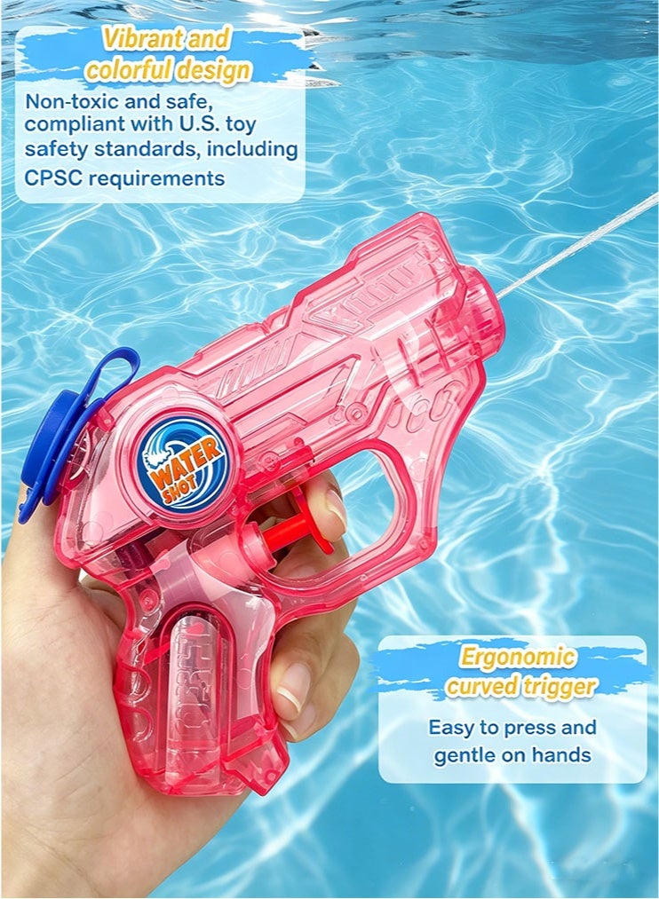 meayul Water Gun for Kids Toddler 4 Pcs, Mini Water Guns Squirts Small Soaker Pistol Super Blasters with Trigger for Boys Girls Summer Swimming Pool Beach Water Outdoor Fighting Party Bath Ideas Gift Toys - Image 4