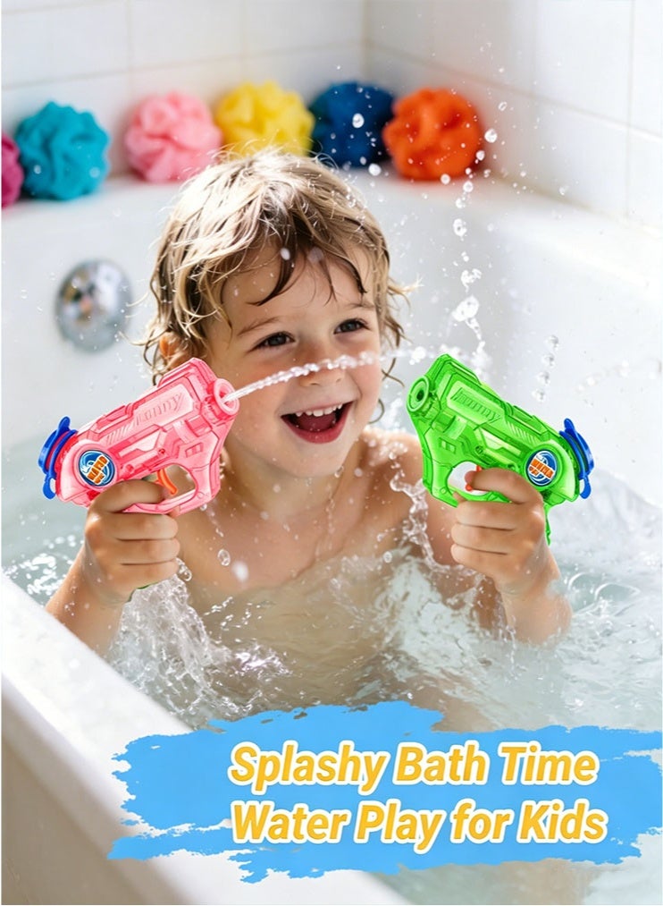 meayul Water Gun for Kids Toddler 4 Pcs, Mini Water Guns Squirts Small Soaker Pistol Super Blasters with Trigger for Boys Girls Summer Swimming Pool Beach Water Outdoor Fighting Party Bath Ideas Gift Toys - Image 3