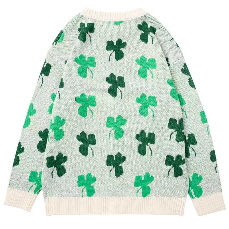 Beopjesk Women's Funny Winter Long Sleeve St Patrick's Day Button Knit Cardigan Sweater Irish Shamrock Knitted Outerwear (ST-Beige,XL) - Image 2
