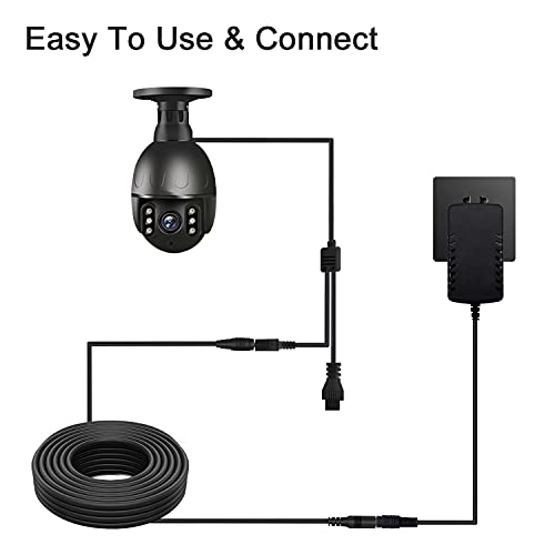 WILDHD 16.5ft DC Power Extension Cable, 2.1mm x 5.5mm Plug Compatible with 12V DC Adapter Cord for CCTV Security Camera, IP Camera, Standalone DVR (16.5ft Black) - Image 5