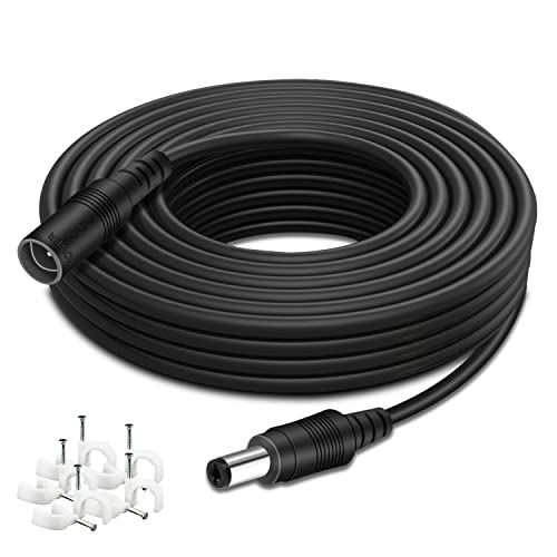 WILDHD 16.5ft DC Power Extension Cable, 2.1mm x 5.5mm Plug Compatible with 12V DC Adapter Cord for CCTV Security Camera, IP Camera, Standalone DVR (16.5ft Black) - Image 1