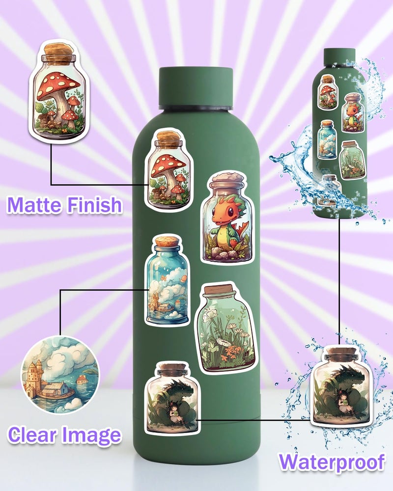 AOWDIAO 100 Pcs Aesthetic Stickers Cute Vinyl Stickers Pack for Water Bottles Laptop Phone - Image 3