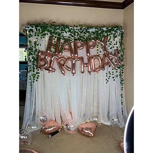 Boltove® Decoration White Backdrop Tulle Net Curtain Transparent for Birthdays Anniversary Baby Shower Photo Shoot Wedding Party Stage Background Ceremony Photoshoot net parda - Set of 2 (5x6.5 ft) - Image 4