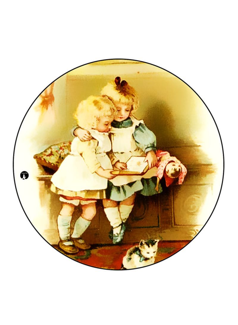 Vintage Art Printed Mouse Pad Multicolour