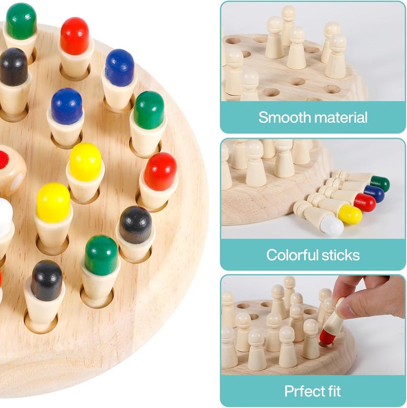 Storio Educational Learning Geometric Shape Memory Chess Puzzle | Quick Color, Shape Matching Board Game | Sensory Educational Learning Toy for Kids - Image 3