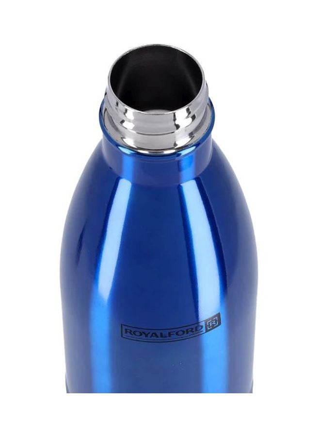 Royalford Stainless Steel Vacuum Bottle Blue/Silver 500ml - Image 4
