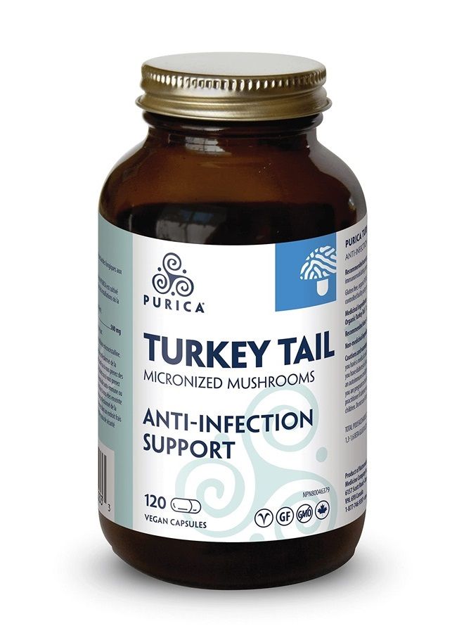 Purica 500mg Coriolus Yunzhi Mushroom(Turkey Tail) 120 Capsules - Image 1