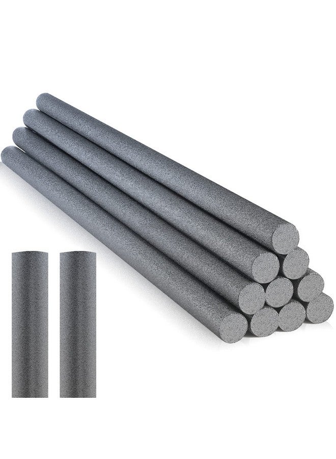 Kathfly 12 Pcs Floating Pool Noodles Foam Tube 1.5 X 35 Inches Floating Foam Tube Round Solid Foam Noodle For Adults Floating Swimming Craft Project(Ash Black) - Image 1
