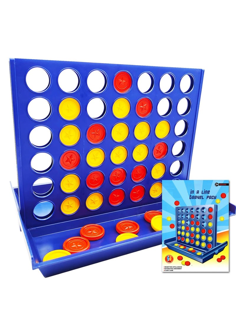 4 Win Battle Game by PUBGO, Four Big Wins - 6 Replacement Chips Included, Four Wins, Game for Kids Ages 3+ 4 5 6 Years Old (Size L) - Image 1