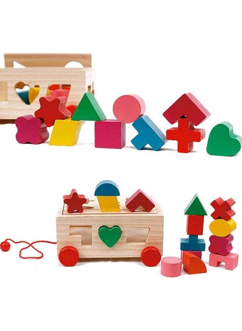 BEAUTY PLUS Shape Sorter Toy, Building Toys Children Educational Building Blocks Toys for Babies Early Educational Game Toy Toddlers  - Image 1