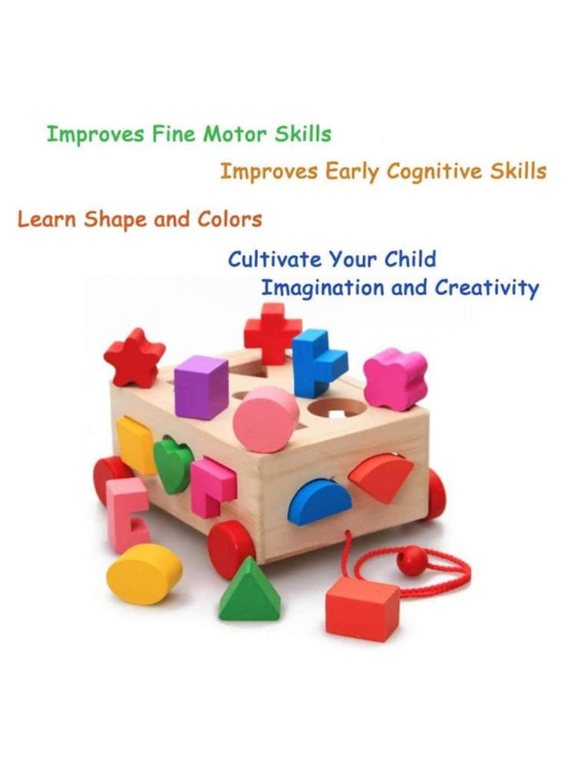 BEAUTY PLUS Shape Sorter Toy, Building Toys Children Educational Building Blocks Toys for Babies Early Educational Game Toy Toddlers  - Image 4