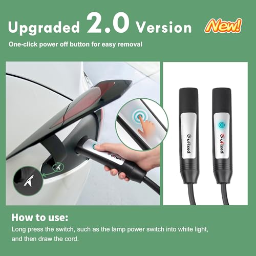 Ufixed Tesla Charger Extension Cable 50A 240V 12KW 20FT,High-Speed Charging,Overload Protection,One-Touch Unlock,Portable Carry Bag - Image 2