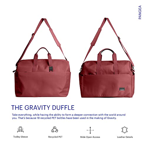 DailyObjects PET Red Clay Crossbody Gravity Duffle Bag (39L) |Unisex | 100% Recycled | Stylish Travel Shoulder Bag | Detachable Strap | Sturdy & Spacious | Sports & Fitness Bag with Trolley Sleeve - Image 2