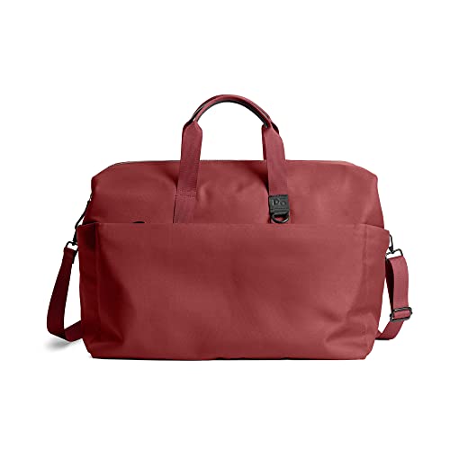 DailyObjects PET Red Clay Crossbody Gravity Duffle Bag (39L) |Unisex | 100% Recycled | Stylish Travel Shoulder Bag | Detachable Strap | Sturdy & Spacious | Sports & Fitness Bag with Trolley Sleeve - Image 1