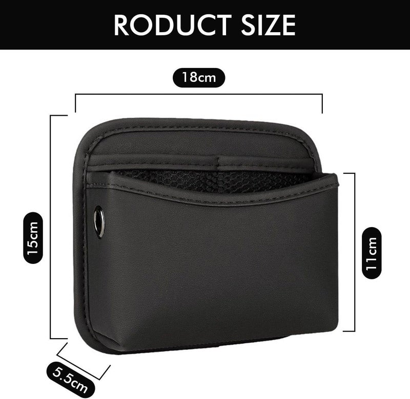 EOWVISN Multifunctional PU Leather Car Storage Bag - Portable Car Trash Can - Image 2