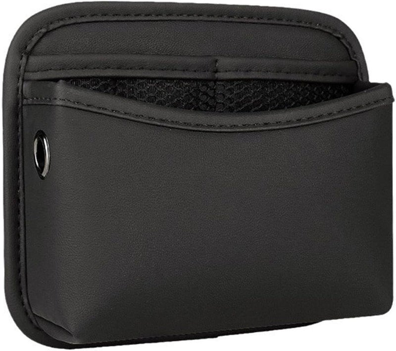 EOWVISN Multifunctional PU Leather Car Storage Bag - Portable Car Trash Can - Image 1