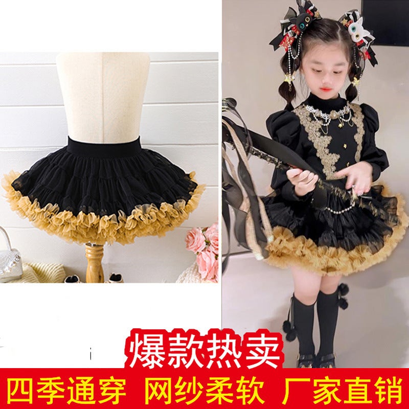 French Girls Tutu Skirt Spring And Autum Baby Girl Dress Skirt Fashionable Bunny Skirt Kidsren Princess Tutu Skirt - Image 3