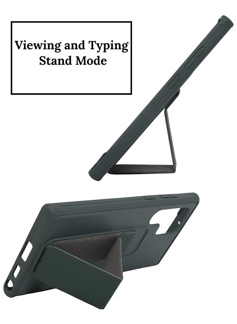 DUSALA Case for Samsung Galaxy S25 Ultra Back Stand Case Magnetic Car Holder Soft Silicone Horizontal & Vertical Kickstand Cover Wrist Strap for Galaxy S25 Ultra - Image 3