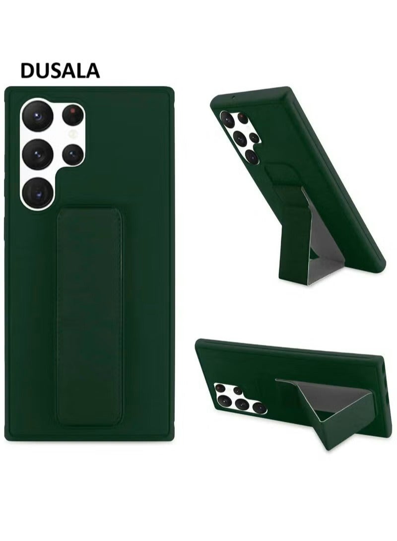 DUSALA Case for Samsung Galaxy S25 Ultra Back Stand Case Magnetic Car Holder Soft Silicone Horizontal & Vertical Kickstand Cover Wrist Strap for Galaxy S25 Ultra - Image 1