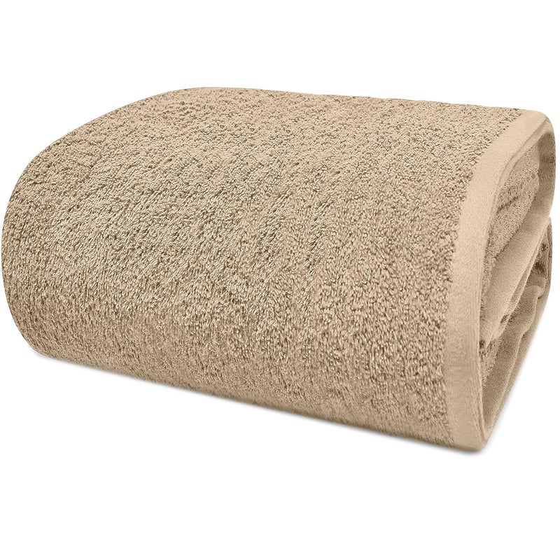 DAN RIVER 100 Cotton Premium Bath Sheets  550 GSM 40x80 Inches Highly Absorbent and Quick Dry Extra Large Luxury Bath Towels  Super Soft Towels for Bathroom HotelTan Pack of 1