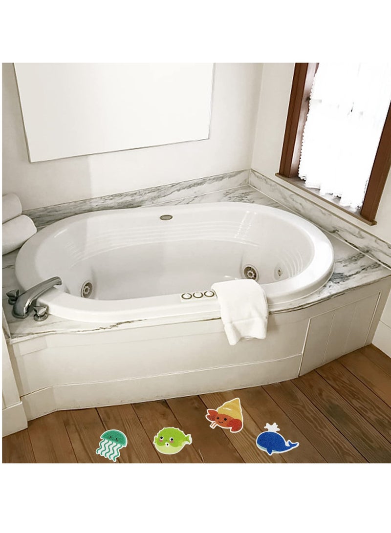 SOLARAE Non-slip Bathroom Stickers, 10 Pcs Safety Anti-Slip Appliques Self Adhesive Decals, with 1 Small Scraper, Anti-Slip Stickers With Bright Colors, for Bath Tub Showers, Pools - Image 4