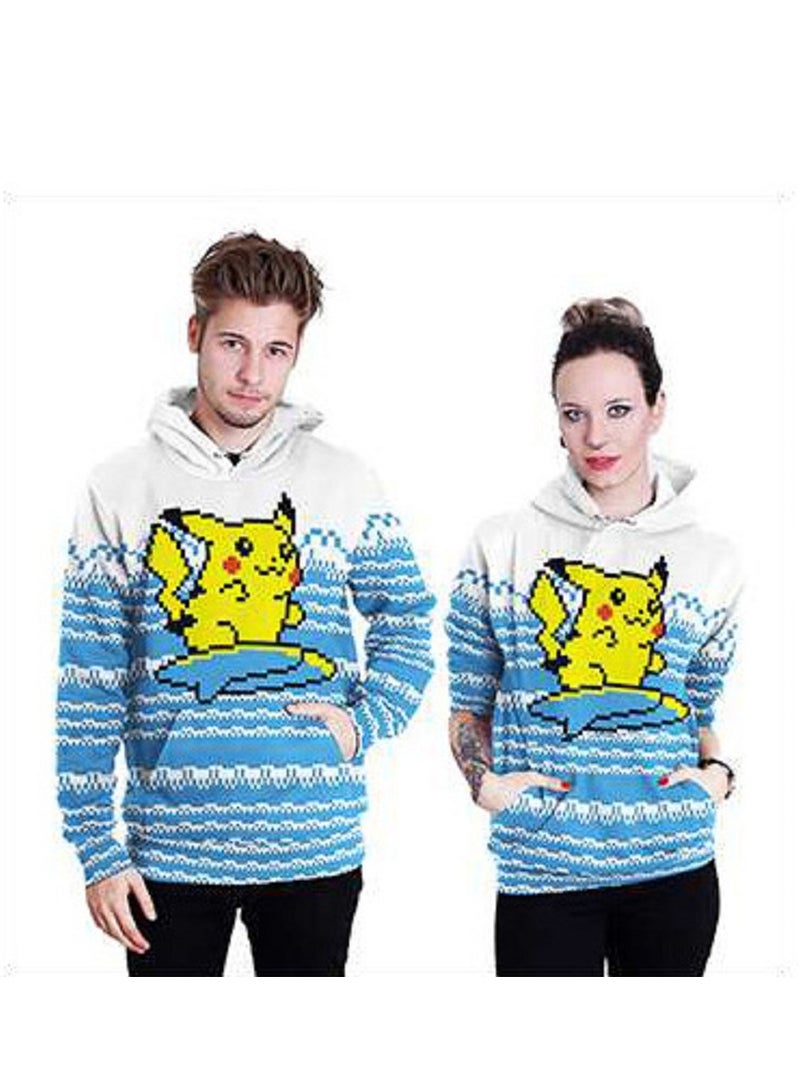 Loquat Single Piece 3D Digital Printed Loose Hooded Sweater