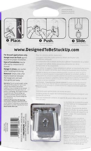 HIGH & MIGHTY 515804 Decorative Metal Hook, Easy Tool-Free Dry Wall Installation, Scalloped, Holds up to 25lb, Satin Nickel - Image 4