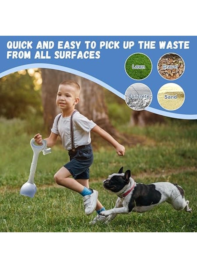 Pet Pooper Scooper Sets, 48cm/18.9" Long Handle Dog Cat Poop Scoop with Poo Bag Dispenser and Poo Bags, Poo Scooper with High Elastic Spring for Picking Up Animal Waste Easily - Image 5